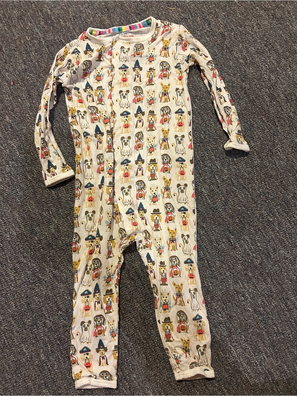Magnetic Me Tricks or Treats Halloween Dog Unisex Footie PJ HTF 9-12 month rare